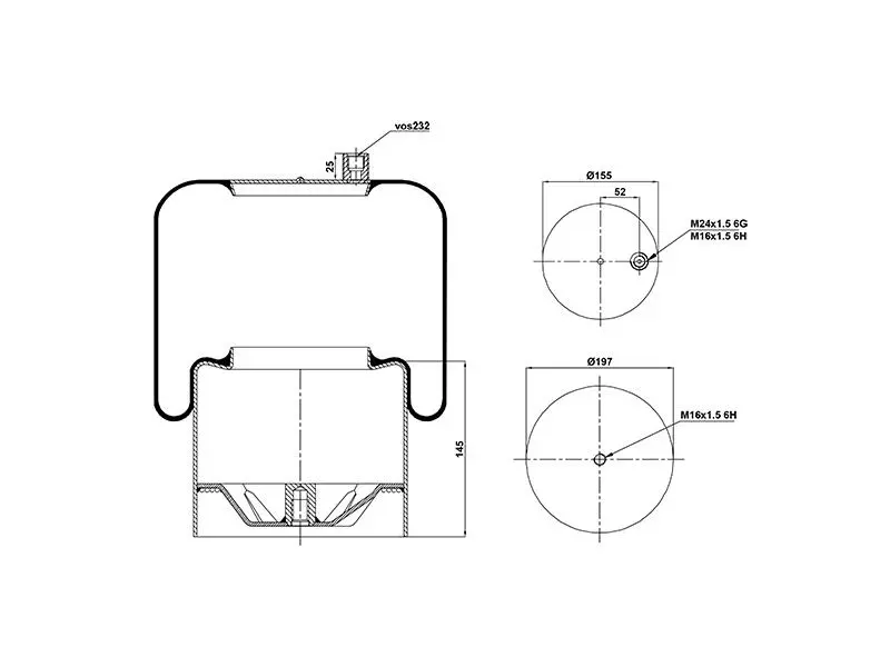 Air Spring Metal Piston
