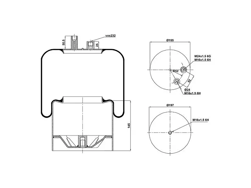 Air Spring Metal Piston