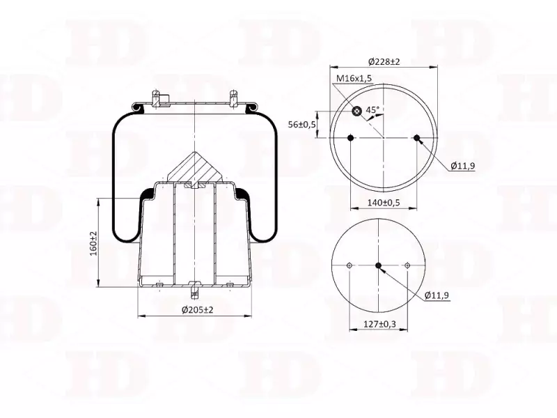 Air Spring Metal Piston