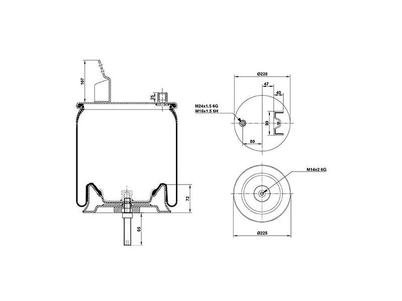 Air Spring Metal Piston