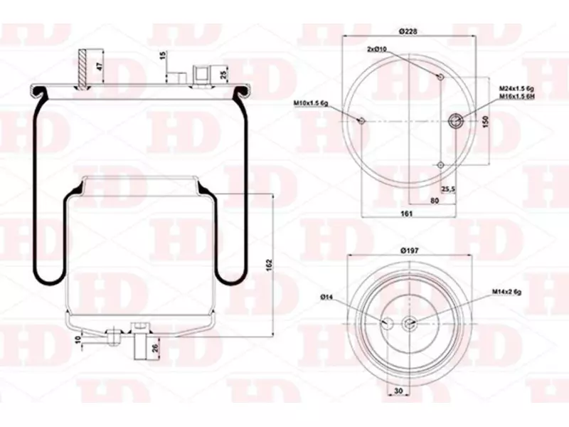 Air Spring Metal Piston