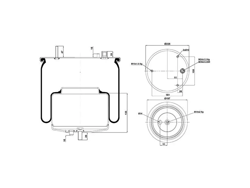 Air Spring Metal Piston