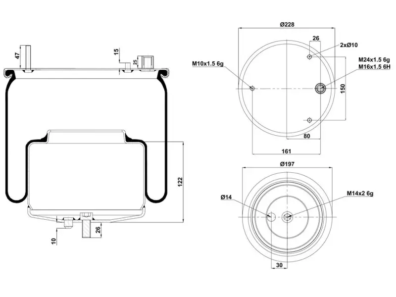 Air Spring Metal Piston