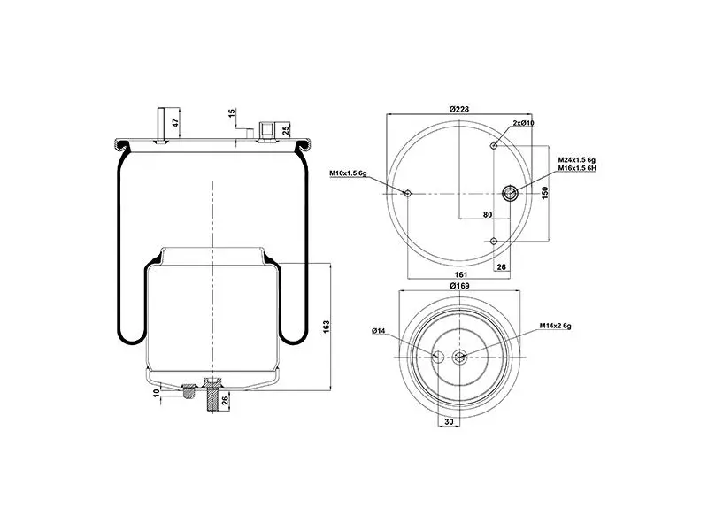 Air Spring Metal Piston