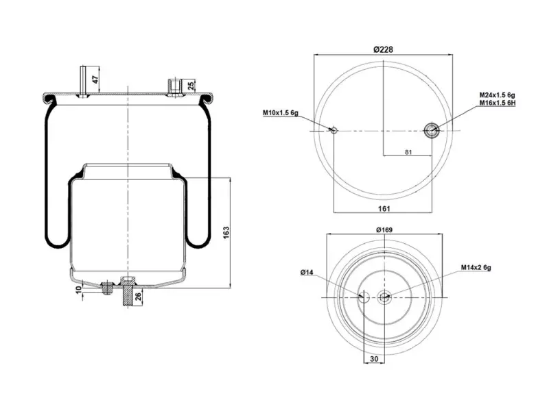 Air Spring Metal Piston