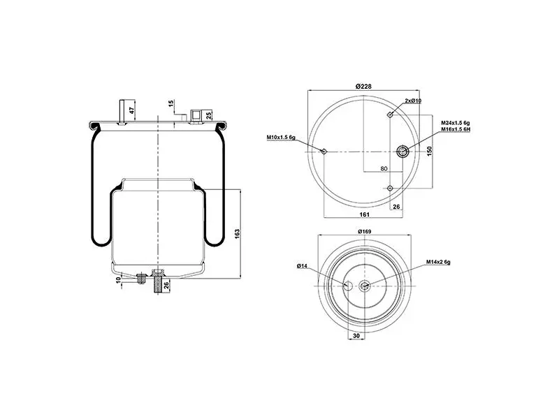 Air Spring Metal Piston