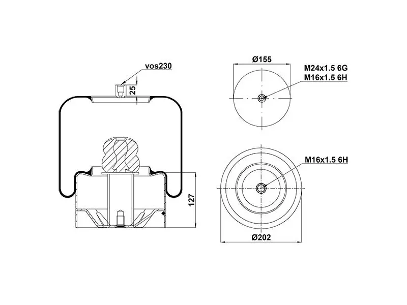 Air Spring Metal Piston