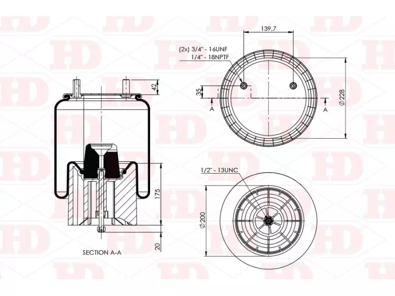 Air Spring Plastic Piston