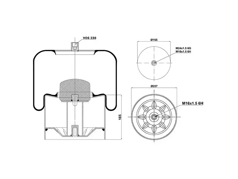 Air Spring Metal Piston