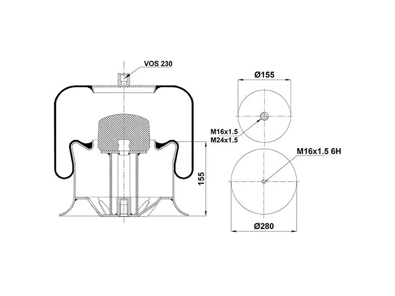 Air Spring Metal Piston