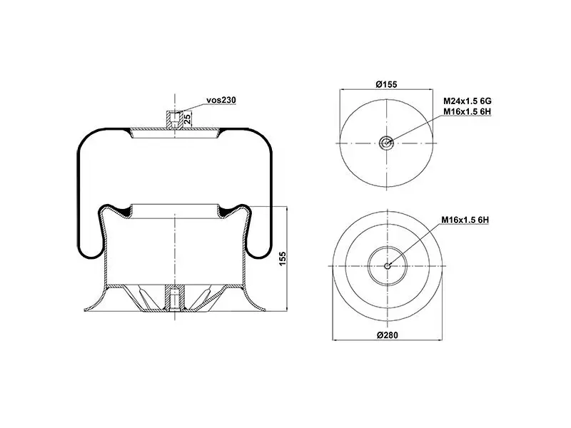 Air Spring Metal Piston