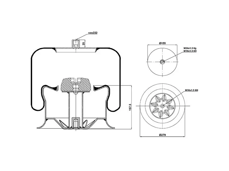 Air Spring Metal Piston