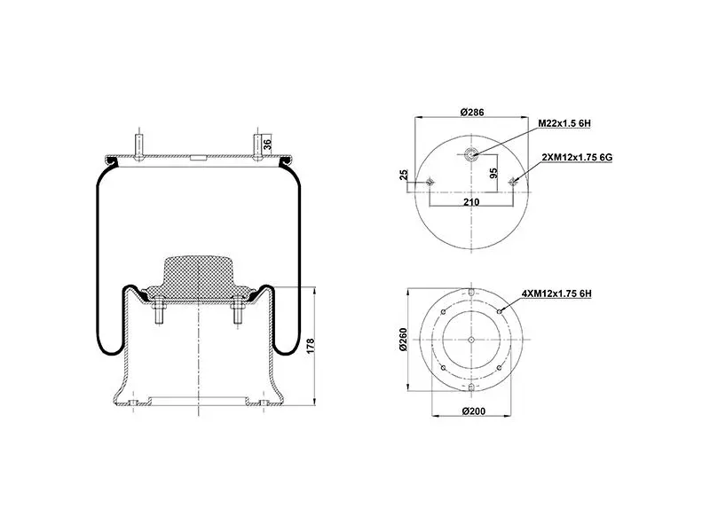 Air Spring Metal Piston