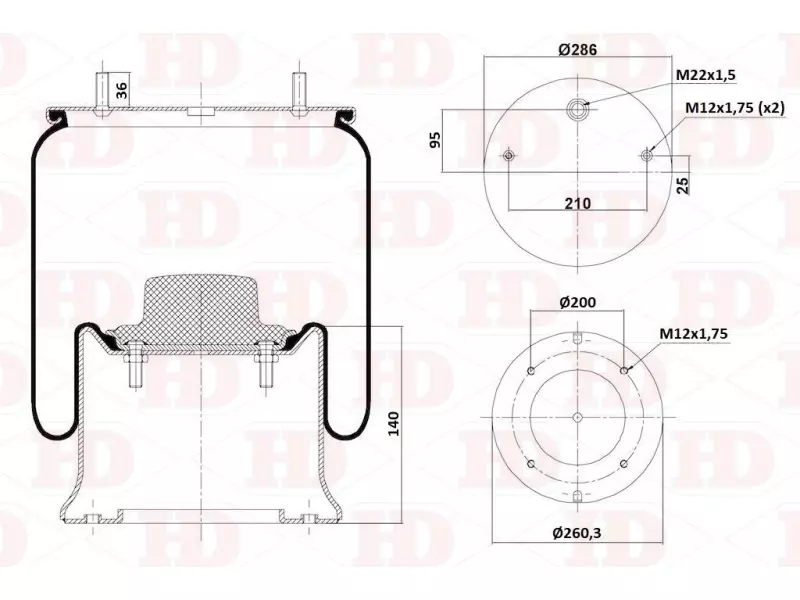 Air Spring Metal Piston
