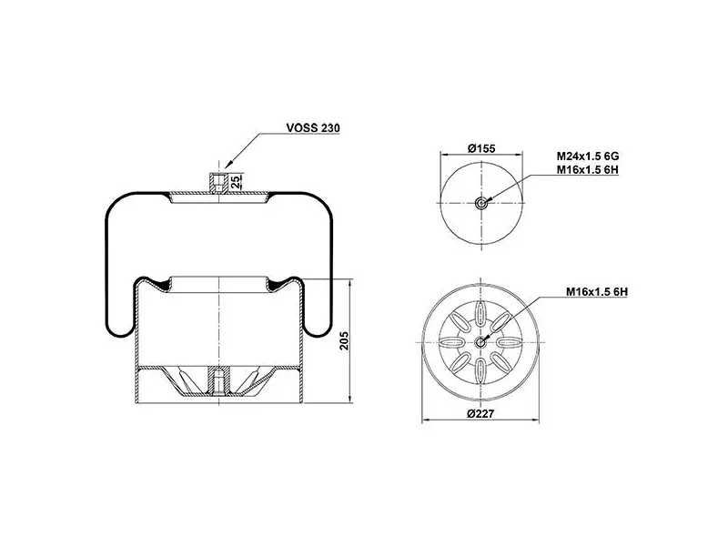 Air Spring Metal Piston