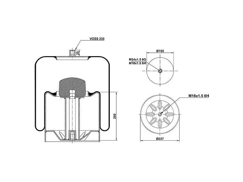 Air Spring Metal Piston