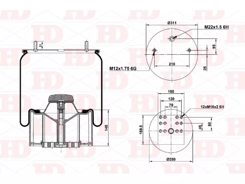 Air Spring Plastic Piston