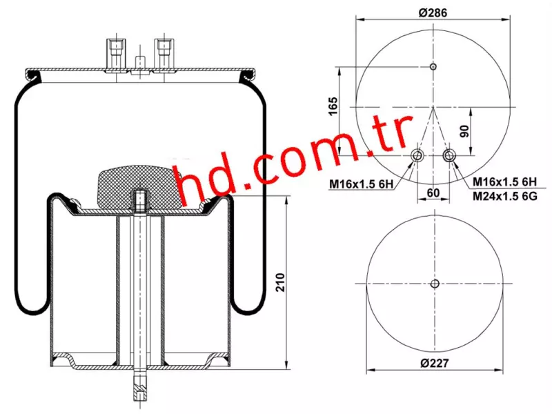 Air Spring Metal Piston