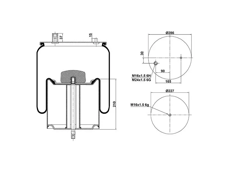Air Spring Metal Piston