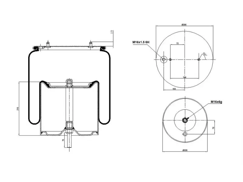 Air Spring Metal Piston
