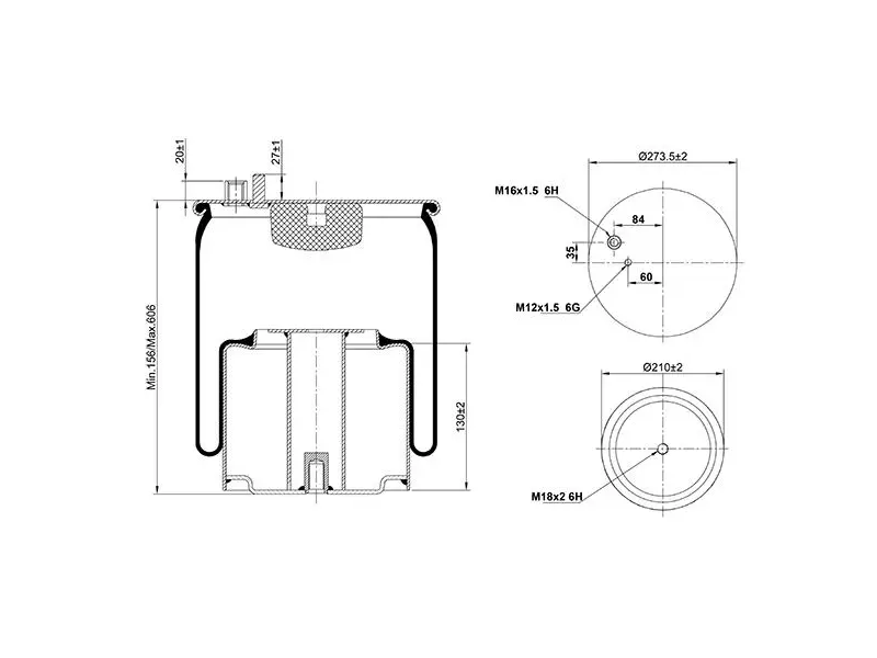 Air Spring Metal Piston
