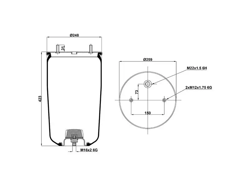Air Spring Service Assembly