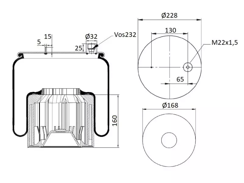 Air Spring Plastic Piston