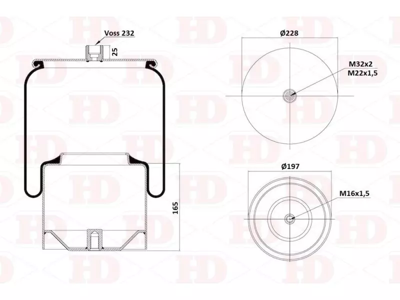 Air Spring Metal Piston
