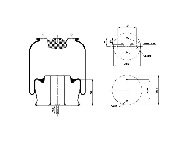 Air Spring Metal Piston