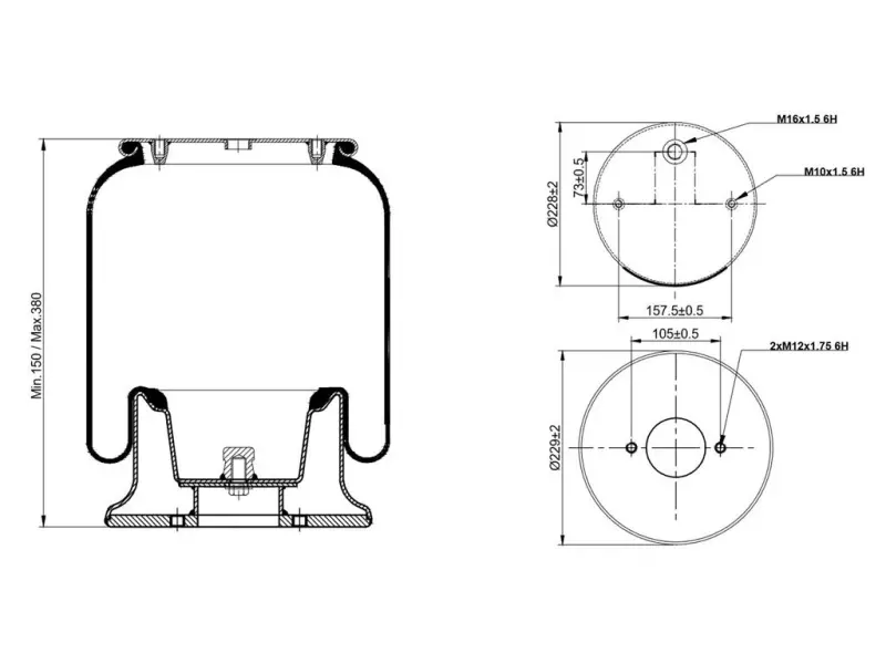 Air Spring Metal Piston