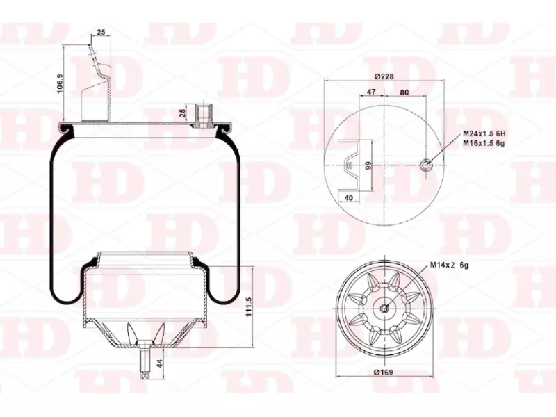 Air Spring Metal Piston