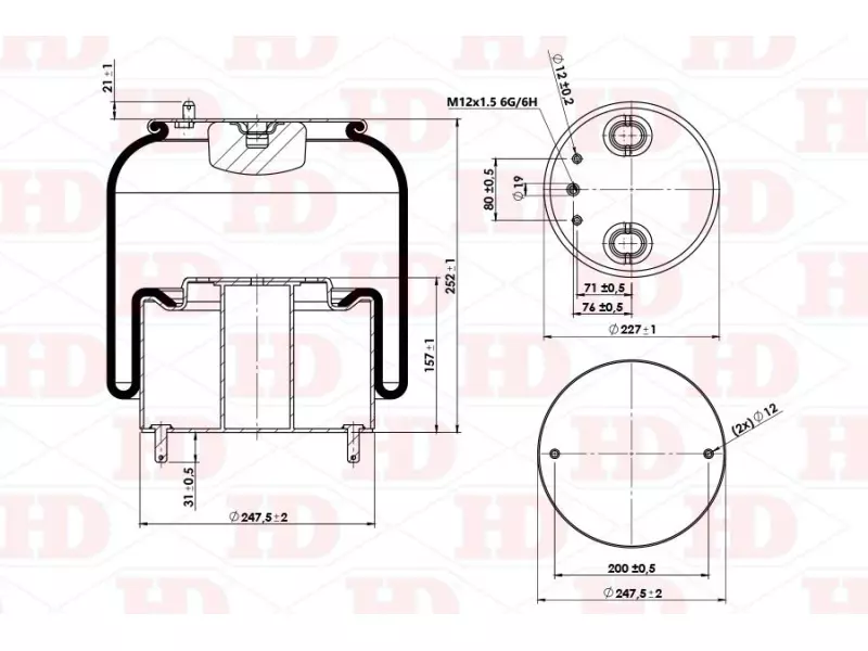 Air Spring Metal Piston