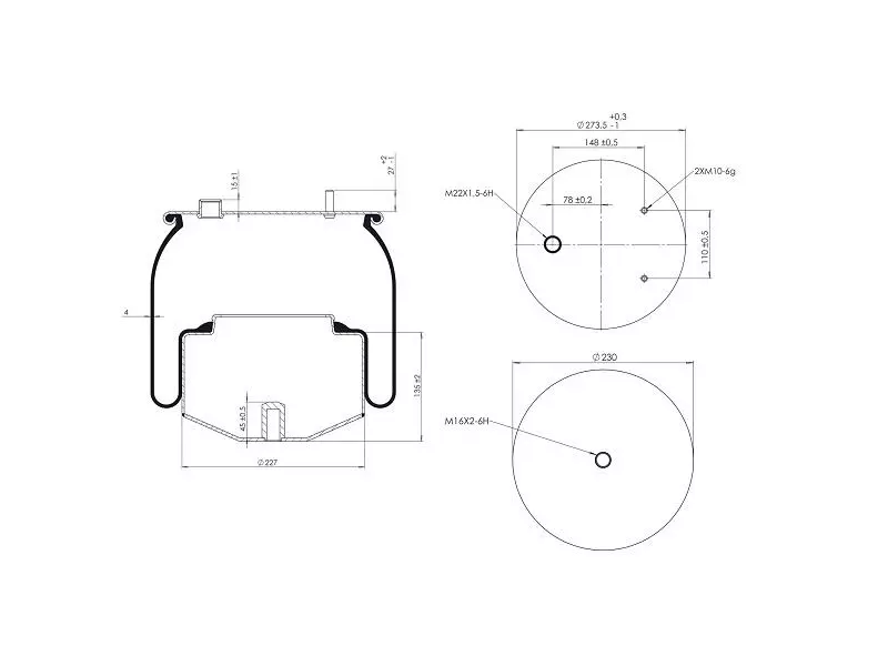 Air Spring Metal Piston