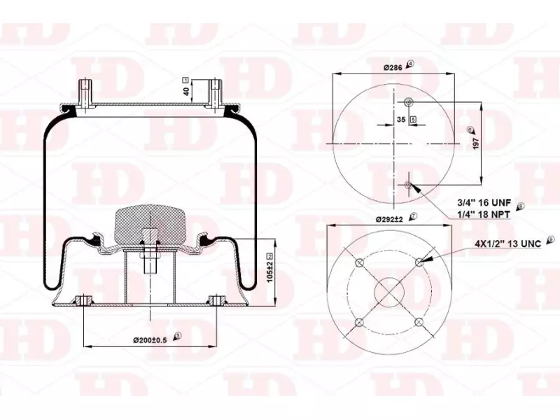 Air Spring Metal Piston