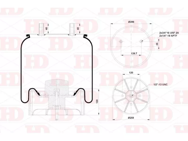 Air Spring Plastic Piston