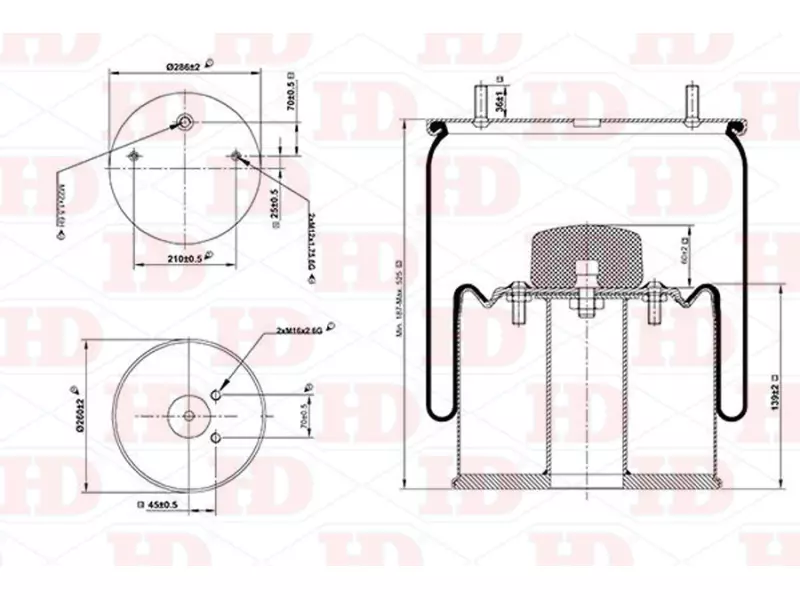 Air Spring Metal Piston