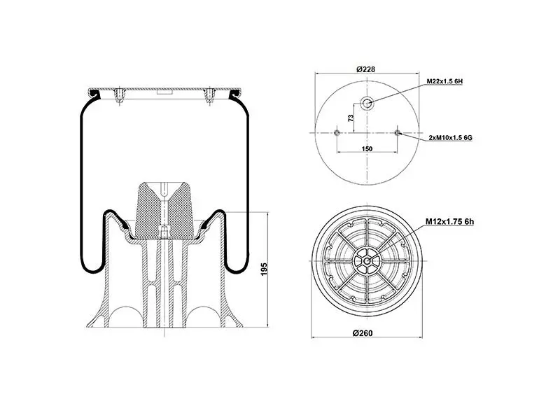 Air Spring Plastic Piston