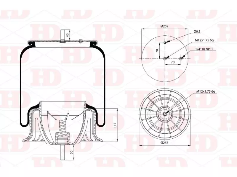 Air Spring Plastic Piston