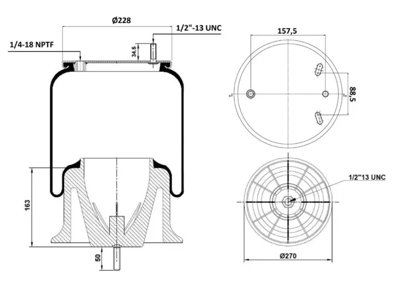 Air Spring Plastic Piston