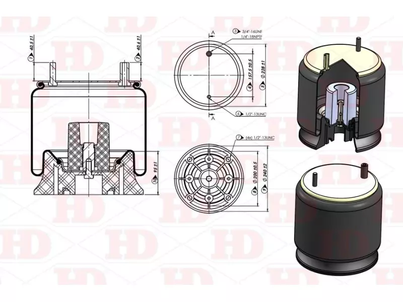 Air Spring Plastic Piston
