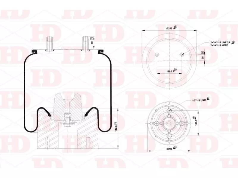 Air Spring Plastic Piston
