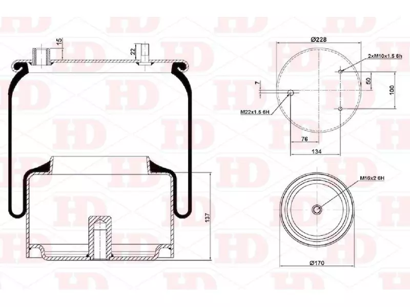 Air Spring Metal Piston