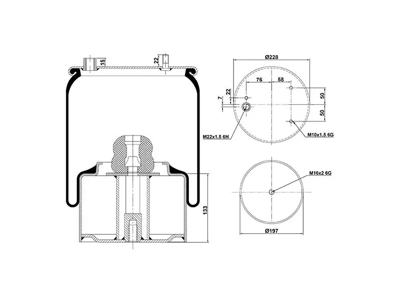 Air Spring Metal Piston