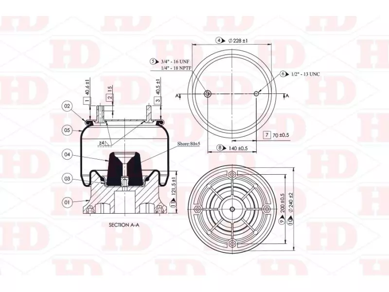 Air Spring Plastic Piston