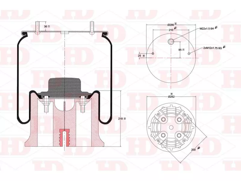 Air Spring Plastic Piston