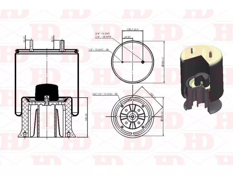 Air Spring Plastic Piston
