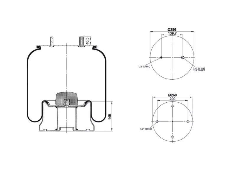 Air Spring Metal Piston