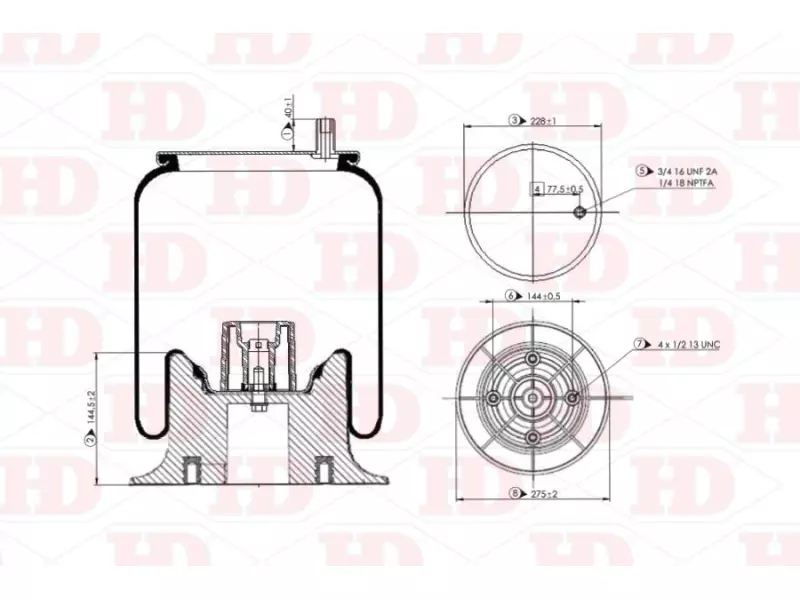 Air Spring Plastic Piston