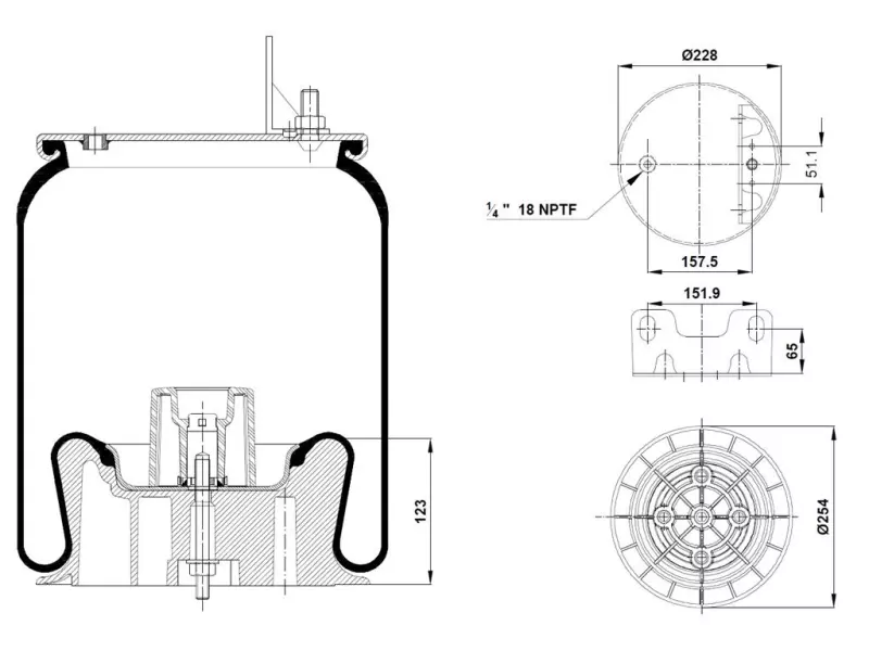 Air Spring Plastic Piston
