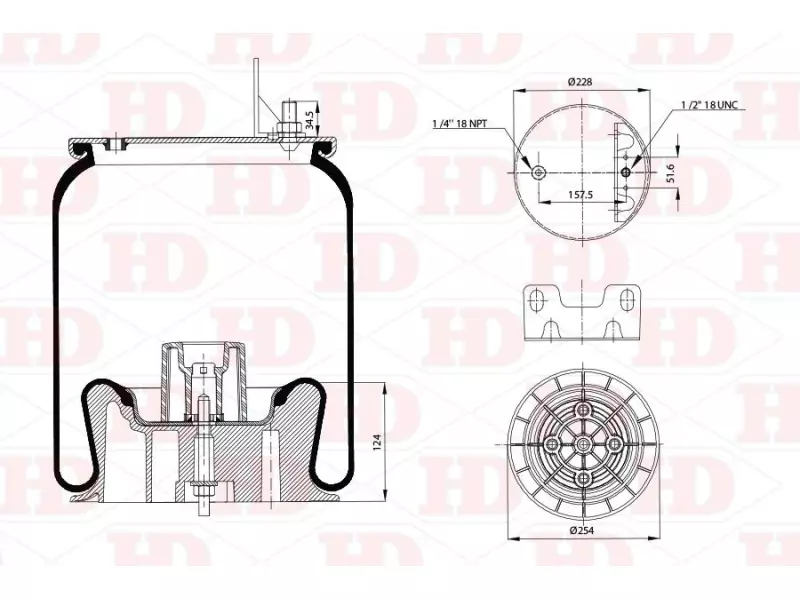 Air Spring Plastic Piston